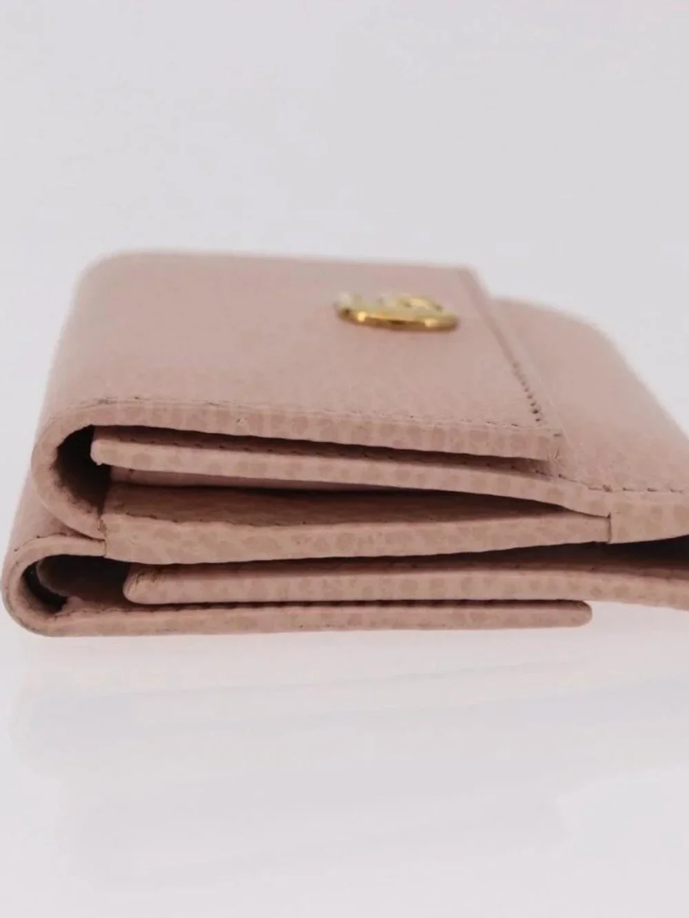 GUCCI GG Marmont Wallet Leather Pink Gold 524672 Auth 186349M